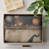 Halloween Heks met Beker in Hand Pompoen Decoupage Tissuepapier (Geschenk)