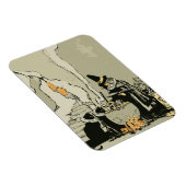 Halloween, heks met Cauldron en katten Magneet (Rechterzijde)