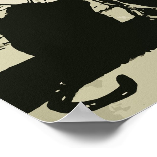 Halloween, heks met Cauldron en katten Poster (Hoek)