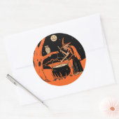  Halloween Heks met Cauldron Stickers (Envelop)