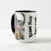 Halloween-heks met Mok voor zwarte kat (Voorkant links)