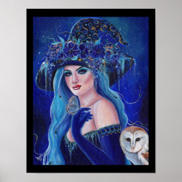 Halloween heks met vlinders door Renee Lavoie Poster