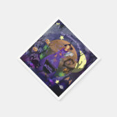 Halloween heks Paarse verjaardag Servet (Hoek)