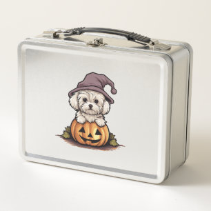 Halloween Heks Pet Pompoen Hond Maltees
