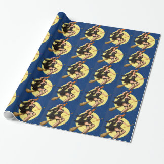 Halloween Heks Pin Up Meisje Cadeaupapier