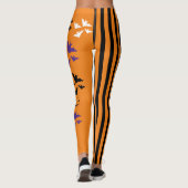 Halloween heks pompoen kat vleermuizen verticale s leggings (Achterkant)