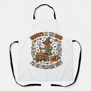 Halloween Heks Pompoen Patch Humor Schort