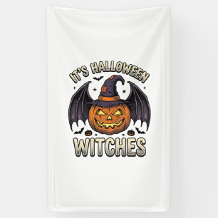 Halloween Heks Pompoen Vintage Vleermuis Shirt_1 Spandoek