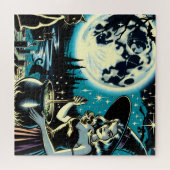 Halloween heks roeren een ketel Legpuzzel (Horizontaal)