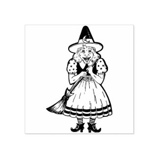  Halloween Heks Rubber Stamp Rubberstempel