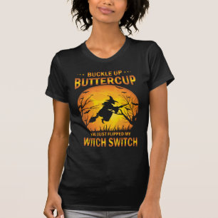 Halloween Heks Schakel Over Gordel Buttercup T-Shi T-shirt