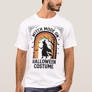 Halloween Heks Shirt Grappige Kostuum Vintage Grav