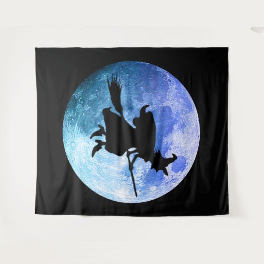 Halloween Heks Tapijt Wandkleed (Voorkant (horizontaal))