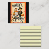 Halloween heks thema Canvas tas Notitiekaartje (Voorkant / Achterkant)