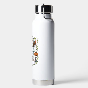 Halloween Heks Typografie Brouw Een Beetje Problem Waterfles