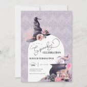 Halloween Heks Verjaardagsfeest Uitnodiging (Voorkant)