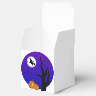 Halloween Heks Vliegende Broom Volle Maan Bedankdoosjes