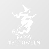 Halloween heks wit aangepaste tekst decoraties raamsticker (Vel)