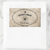 Halloween Heksen Brew Ingrediënt - Web van Spin Rechthoekige Sticker (Tas)
