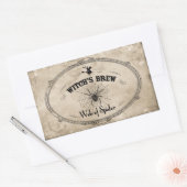 Halloween Heksen Brew Ingrediënt - Web van Spin Rechthoekige Sticker (Envelop)