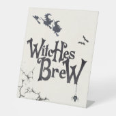Halloween heksen brouwen Drinken teken Reclamebord Met Voetstuk (Voorkant)