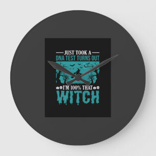 Halloween Heksen DNA Test Ontwerp Grote Klok
