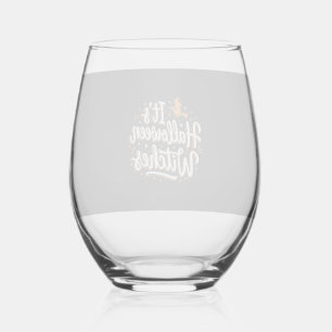 Halloween Heksen Mooie Heks Citaat Ontwerp_1 Wijnglas Zonder Voet