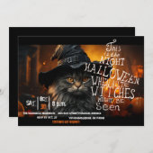 Halloween Heksen Nachtfeest Uitnodiging (Voorkant / Achterkant)