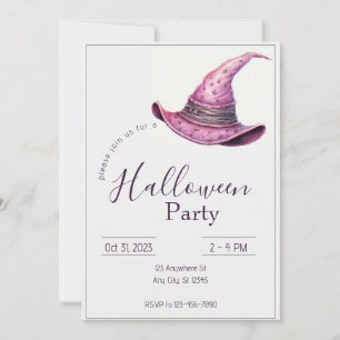 Halloween heksen Pet roze Kaart