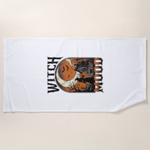 Halloween Heksen Shirt Vintage Geest Maandesign_ Strandlaken