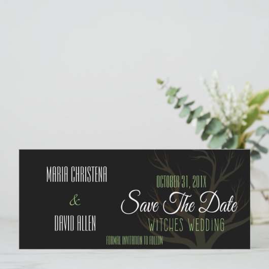 Halloween Heksen Wedding Bewaar de datum Save The Date (Staand voorkant)