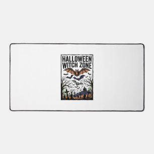 Halloween Heksen Zone Vintage Kerkhof Vleermuizen Bureaumat