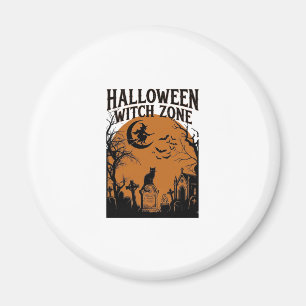Halloween Heksen Zone Zwarte Kat Kerkhof Vleermuiz Magneet
