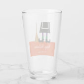 Halloween Heksenbenen & bezem gepersonaliseerd Glas (Achterkant)
