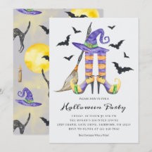 Halloween Heksenbenen en Hoed Feest