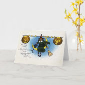 Halloween Heksengroet / Opmerking Kaart (Gele Bloem)