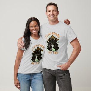 Halloween heksenkat Ik zal Meowgic op je zetten T-shirt