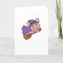 Halloween Heksenkostuum voor Kinderen Varkentjes Feestdagen Kaart