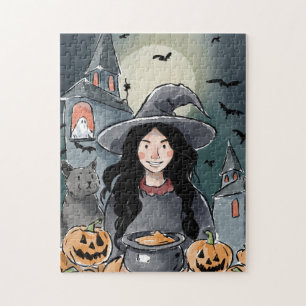 Halloween heksenpuzzel legpuzzel