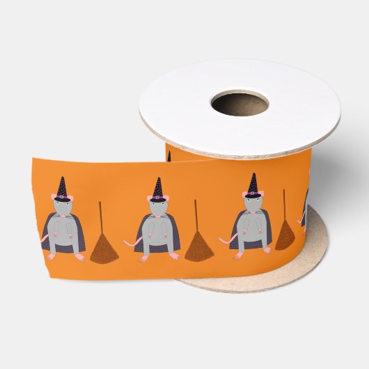 Halloween Heksenrat en bezem Patterned Lint (Spoel)