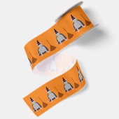 Halloween Heksenrat en bezem Patterned Lint (Achterkant)