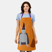 =Halloween Heksenrat en bezem Schort (Gedragen)