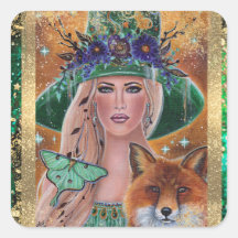 Halloween heksenvossenkunst van Renee Lavoie