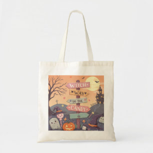 Halloween - Heksenweg naar het Snoep Tote Bag
