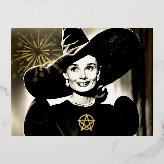 Halloween Hepburn Heks Project WILF Folie Feestdagen Briefkaart