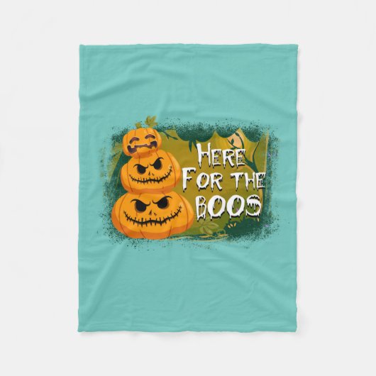 Halloween Here For The Boos Birthday Fleece Deken (Voorkant)