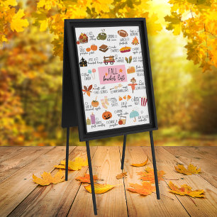 Halloween Herfst Bucket List   Herfstelementen Poster