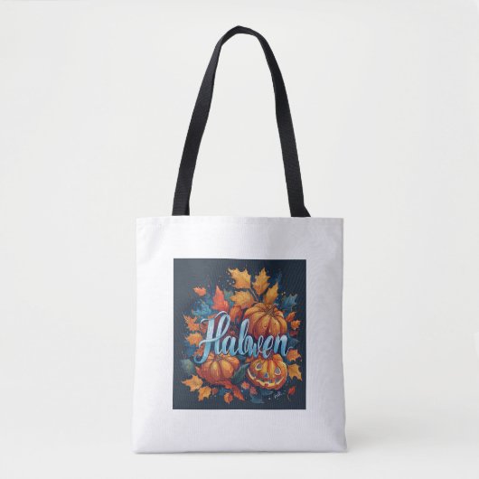 Halloween herfst canvas tas (Voorkant)