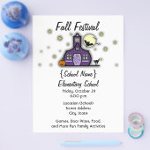 Halloween Herfst Festival Haunted Schoolhouse Scho Flyer (Enkel)