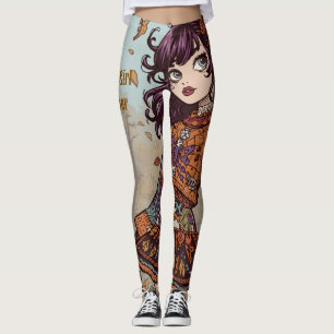 Halloween,Herfst Griezelige Stijl, Griezelig Schat Leggings